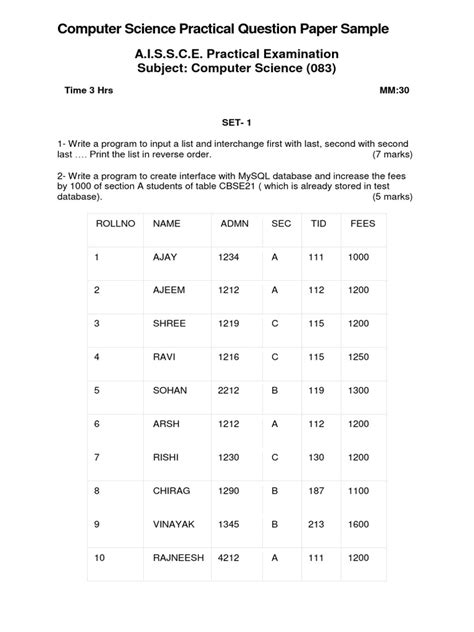 Read Computer Practical 2013 Question Paper Bsc 