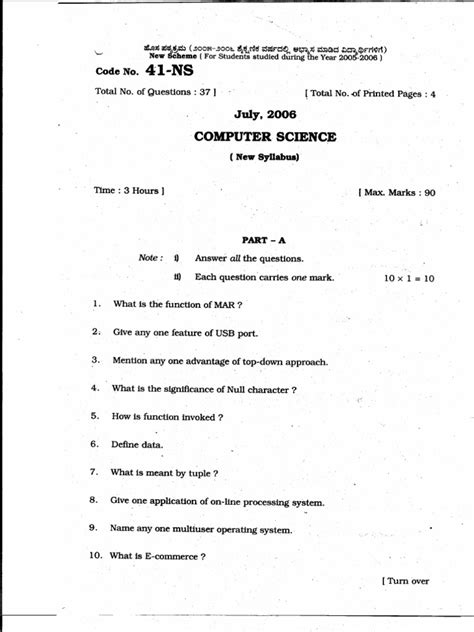 Read Online Computer Science 2Nd Puc Question Papers 