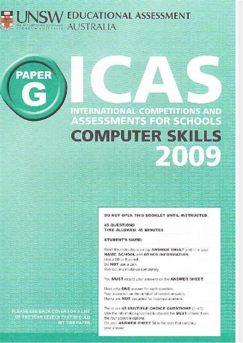 Read Online Computer Skills Icas Past Papers 