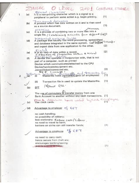 Download Computer Studies Zimsec Past Papers 