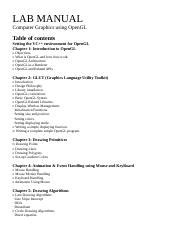 computergraphics inopengl lab manual