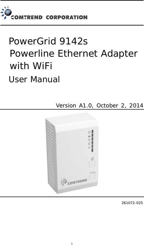 Read Online Comtrend Powerline User Guide 