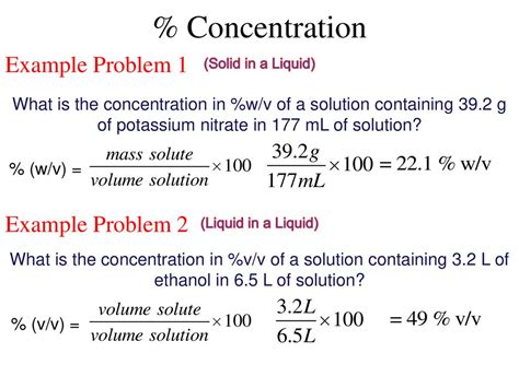 Read Concentration Solution Problems 