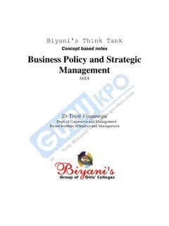 Concept Based Notes Business Policy And Strategic Management