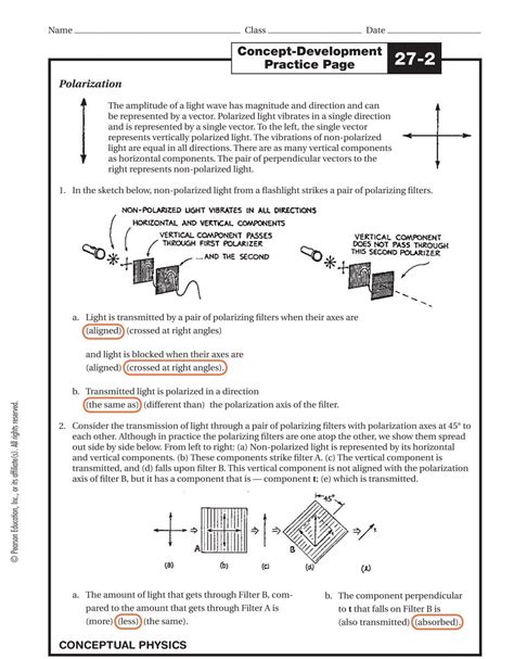 Concept Development Practice Page 7 1 Momentum Answers