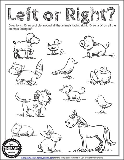 Concept Of Left And Right Worksheets Teaching Resources Teaching Left And Right Worksheets - Teaching Left And Right Worksheets