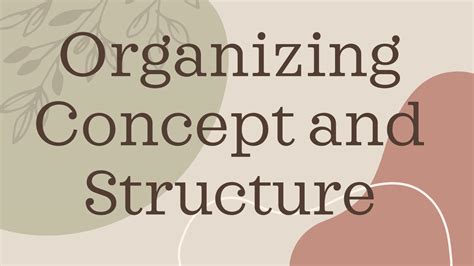 Concept Of Organising