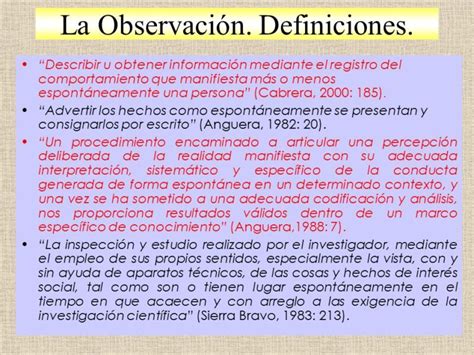 Concepto De Observacion