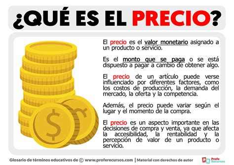 Concepto De Precio