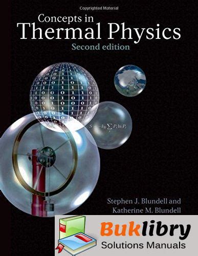 concepts in thermal physics blundell solutions manual