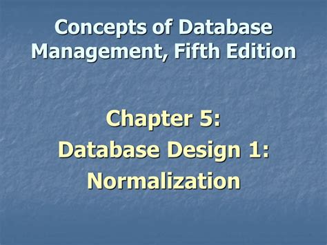 Concepts Of Database Management Fifth Edition By Pratt Philip J Adamski Joseph J Cengage Learning2004 Paperback 5th Edition