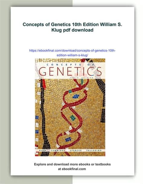 Concepts Of Genetics 10th Edition Solutions Manual Pdf