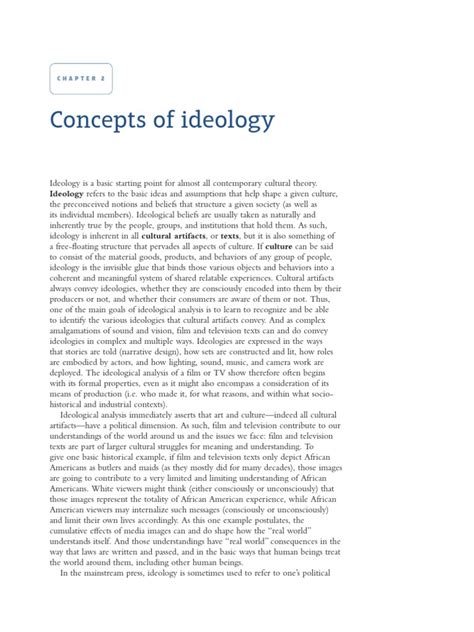Concepts Of Ideology