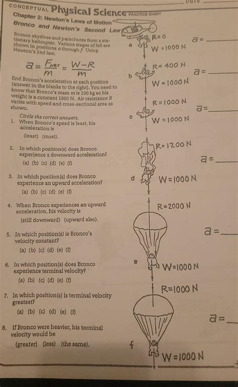 Conceptual Physical Science Practice Sheet Answers