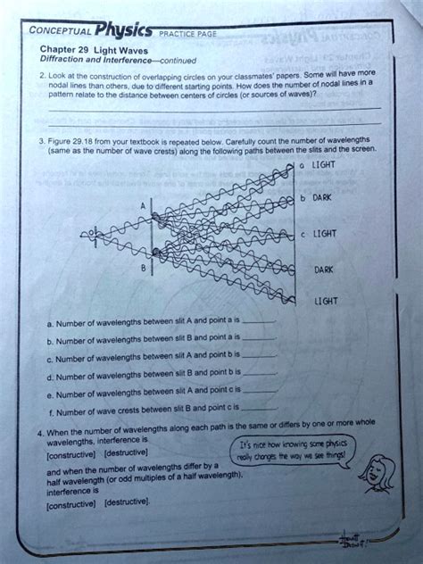 conceptual physics light waves practice answers