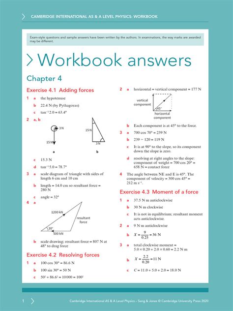 conceptual physics reading and study workbook answers chapter 4