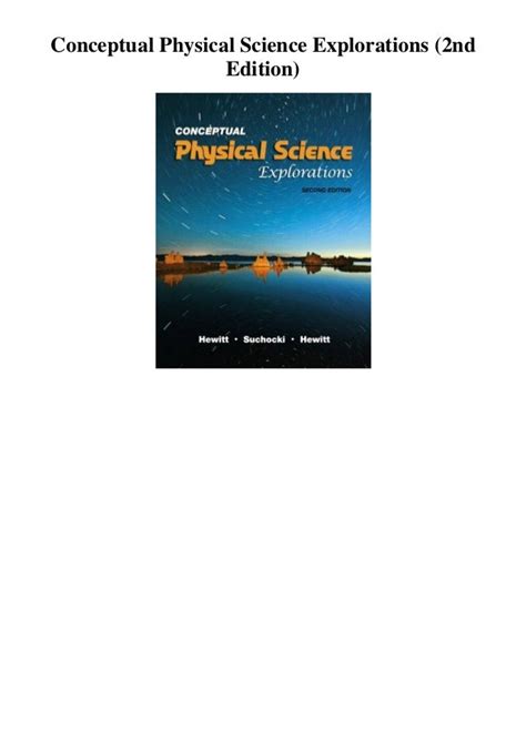 Download Conceptual Physical Science Explorations Answers Key Pdf 