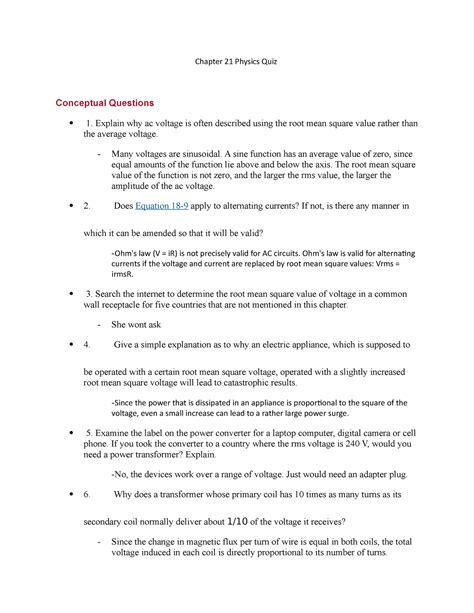 Read Online Conceptual Physics Chapter 21 Answers 