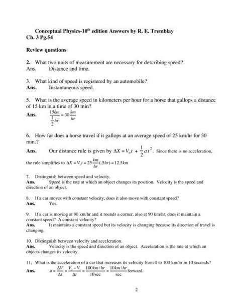 Full Download Conceptual Physics Tenth Edition Answers 