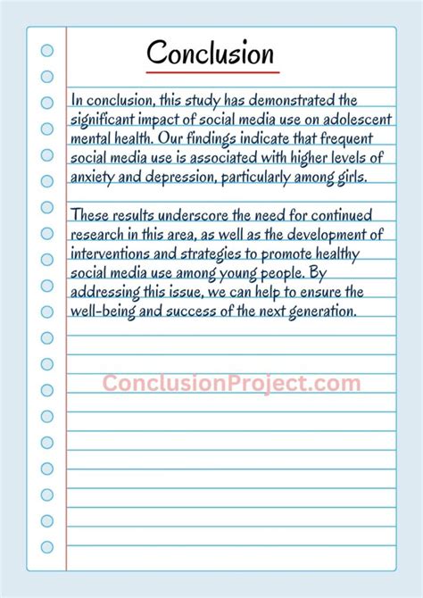 Conclusion Examples For Project