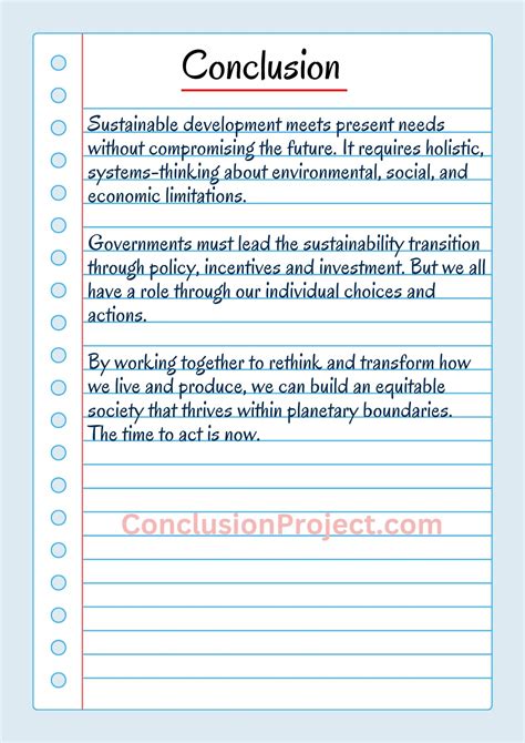 Conclusion Of Sustainable Development