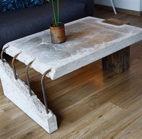 Concrete And Wood Coffee Table