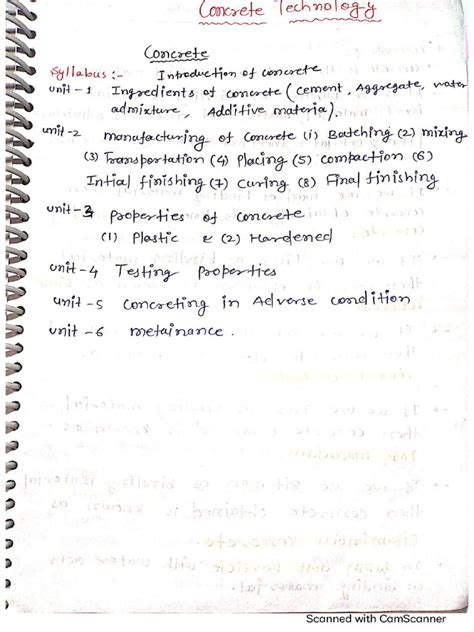Concrete Technology Notes