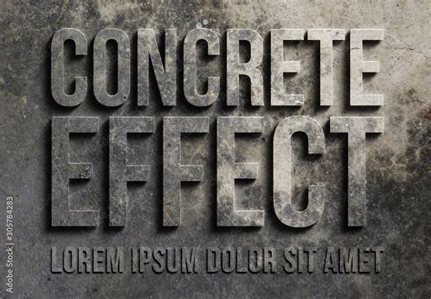 concrete text effect