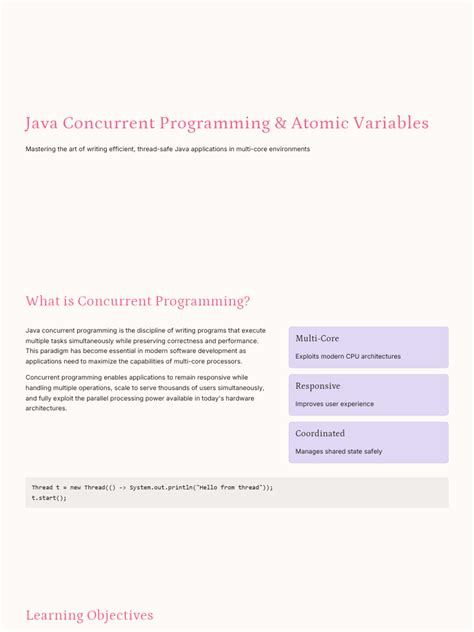 Concurrent Programming The Java Programming Language