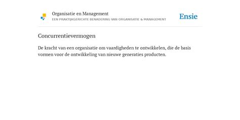 concurrentievermogen betekenis