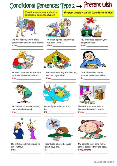 Conditional Sentences Type 2 Worksheet Conditional Sentences Worksheet - Conditional Sentences Worksheet