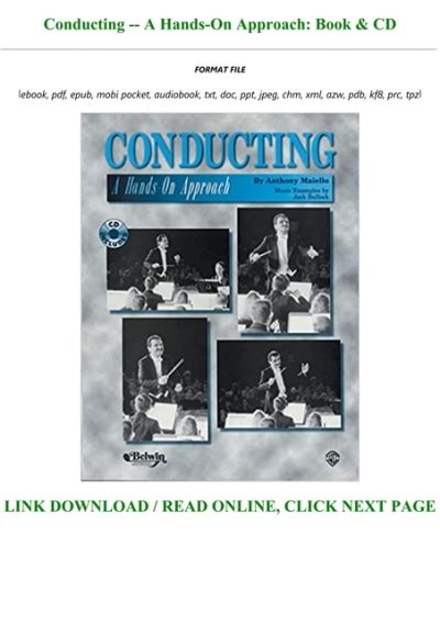 Full Download Conducting A Hands On Approach Book Cd 
