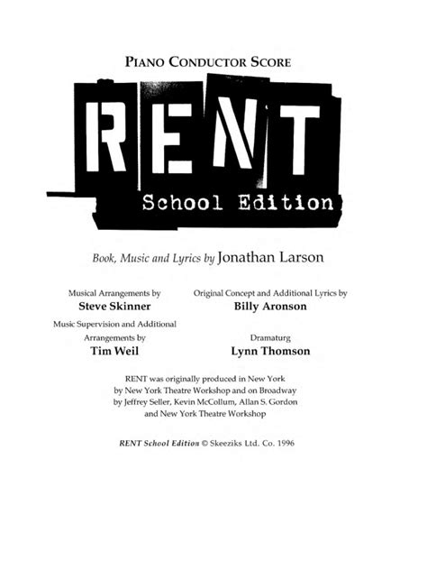 Conductor Score Rent