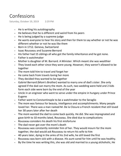 Confessions 4 Summary