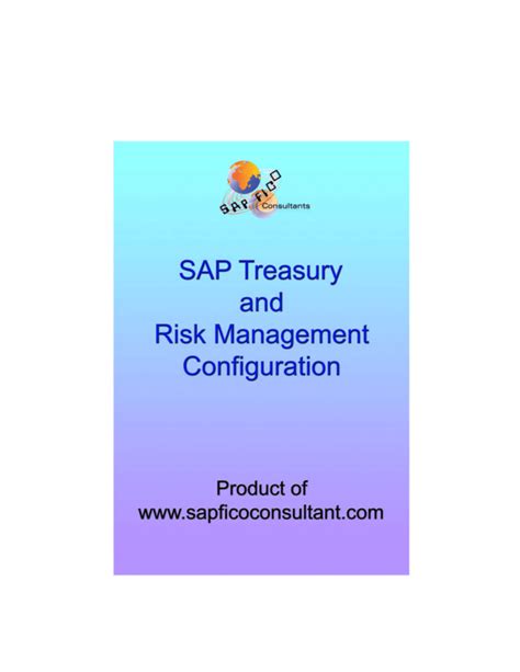 Configuration Guide Of Treasury Risk Management Sap
