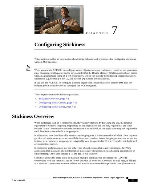 Read Online Configuring Stickiness Ace Chapter 5 