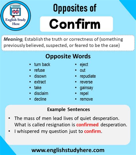 Confirm Antonym
