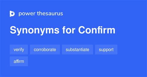 Confirm Synonym