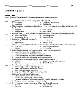 Conflict And Cooperation Worksheet Answers   Pdf Teacher X27 S Guide Mr Davis X27 - Conflict And Cooperation Worksheet Answers