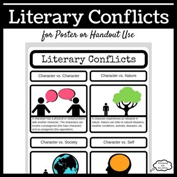 Conflict Literature Teaching Resources Tpt Types Of Conflict In Literature Worksheet - Types Of Conflict In Literature Worksheet