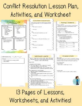 Read Conflict Resolution Lesson Plans High School 