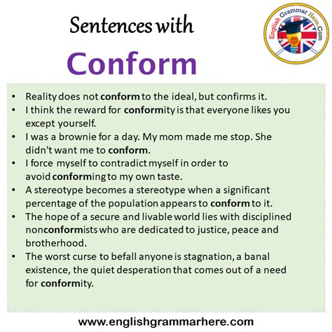 Conform In A Sentence