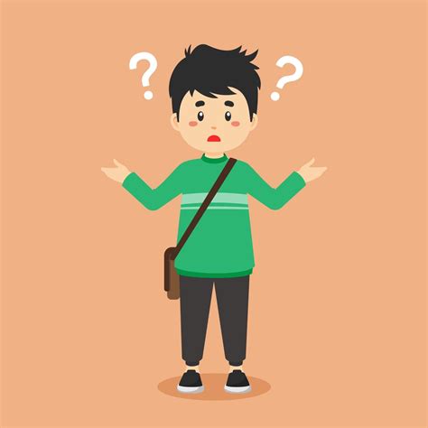Confused College Student Clipart