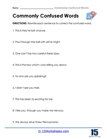 Confusing Words Worksheet For Class 3 Perfectyourenglish Com Confusing Words Worksheet - Confusing Words Worksheet