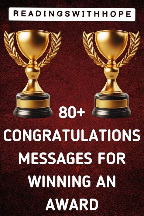 Congratulations Message For Award
