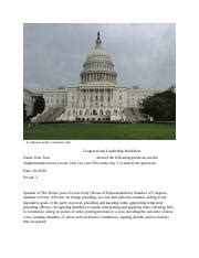 Congressional Leadership Worksheet Docx Course Hero Congressional Leadership Worksheet Answers - Congressional Leadership Worksheet Answers