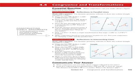 Read Congruence And Transformations Big Ideas Math 