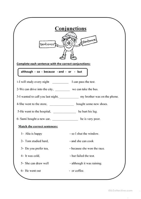 Conjunction Worksheet 4th Grade   Conjunction Worksheets - Conjunction Worksheet 4th Grade