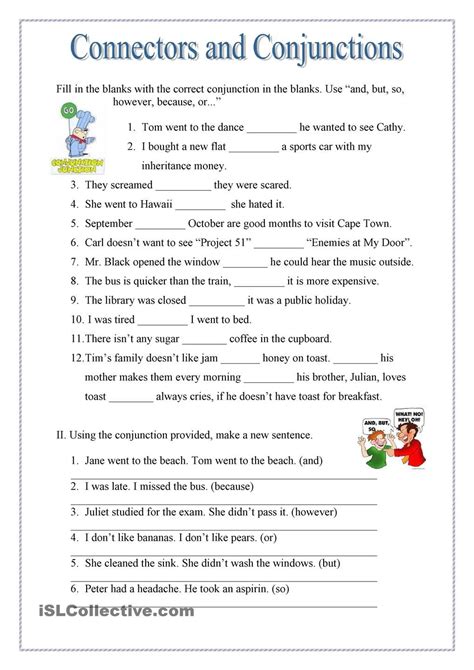 Conjunctions Exercise For Grade 6 Perfectyourenglish Com Conjunction Exercises For Grade 2 - Conjunction Exercises For Grade 2