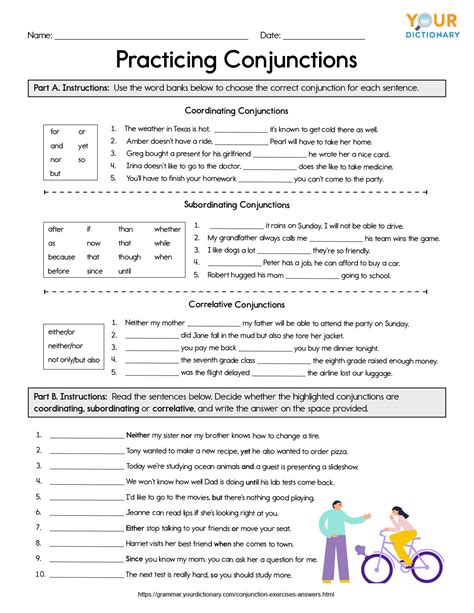 Conjunctions Worksheet For 5th Grade Your Home Teacher 5th Grade Coordinating Conjunction Worksheet - 5th Grade Coordinating Conjunction Worksheet